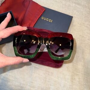 Sunglasses, Gucci, but were a gift. No authentication